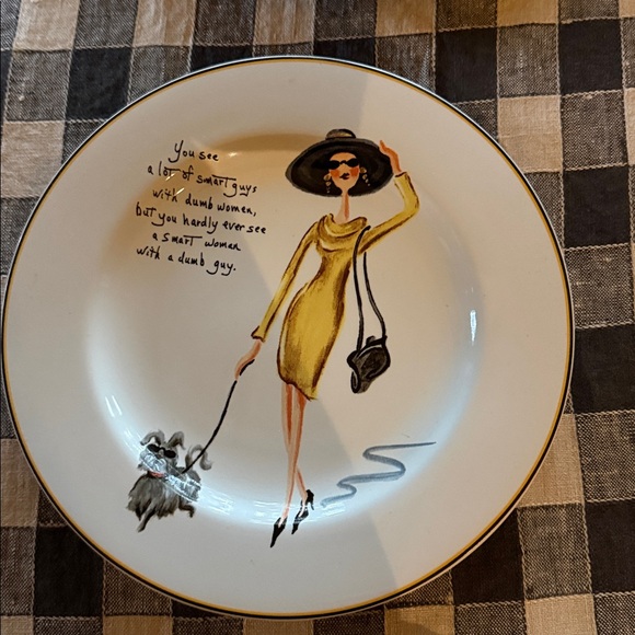 Sakura glamour girls 4 Dessert/salad plates with box - Picture 3 of 6